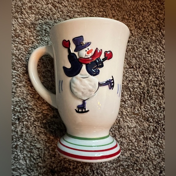 Vintage set of dancing snowman mugs (Set of 4) - Picture 2 of 9